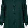 Zizzi Longsleeves Shirt XFIKKA Dames Donkergroen -Dameskleding Verkoop Winkel f0958ece16710359d60004a97679b437