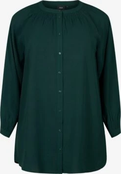 Zizzi Longsleeves Shirt XFIKKA Dames Donkergroen