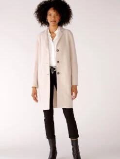 Oui Wollen Mantels Tussenmantel Mayson Dames Beige -Dameskleding Verkoop Winkel f3a2f15507444c198f294671d5a453df
