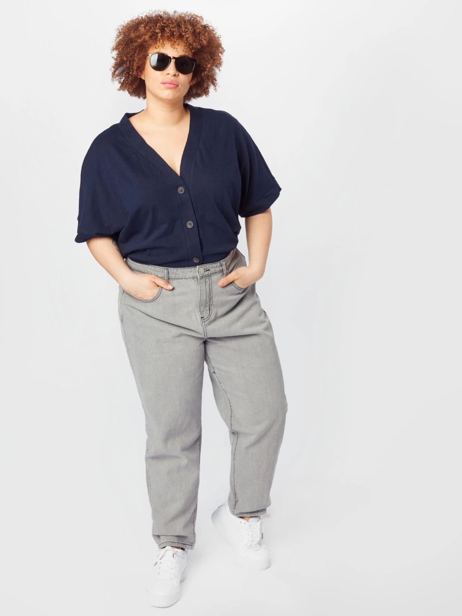 Mom Jeans Tapered Jeans Dames Grijs 7 Mom Jeans Tapered Jeans Dames Grijs - Afbeelding 5