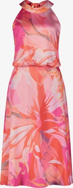 Vera Mont Midi Jurken Jurk Dames Oranje / Pink