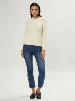 Basic Truien Trui Dames Crème 9 Basic Truien Trui Dames Crème -Dameskleding Verkoop Winkel f620f1a69d6c40817aa75ecc7b08663d