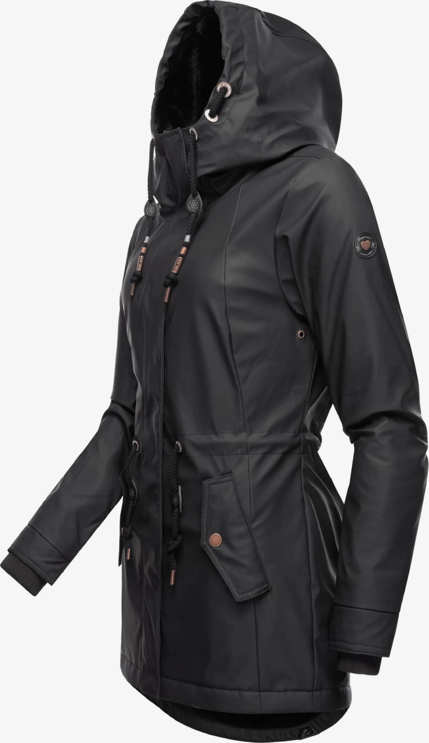 Ragwear Regenjassen Functionele Jas Monadis Rainy Dames Zwart 5 Ragwear Regenjassen Functionele Jas Monadis Rainy Dames Zwart - Afbeelding 3