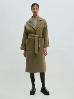 EDITED Wollen Mantels Tussenmantel Santo Dames Kaki -Dameskleding Verkoop Winkel f84a011696e67ae660d97f8fc7314fd5