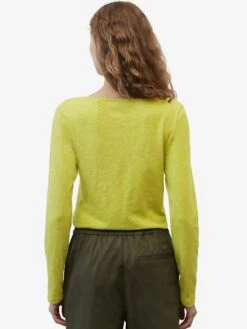 Marc O'Polo Longsleeves Shirt Dames Limoen -Dameskleding Verkoop Winkel f850adbb22e24b5f6ef3775f999da9fe