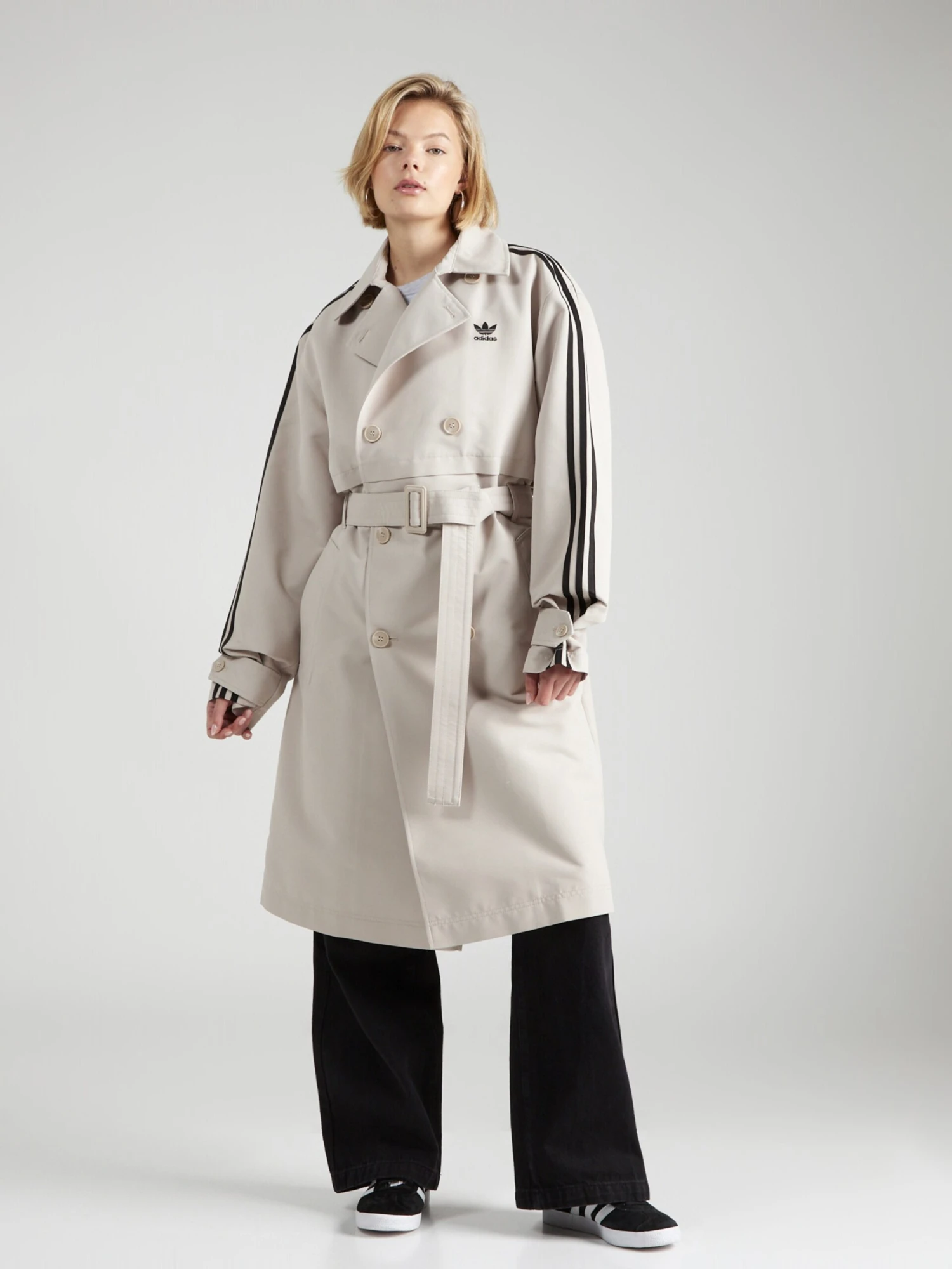 Adidas Originals Trenchcoats Tussenmantel Dames Beige 5 Adidas Originals Trenchcoats Tussenmantel Dames Beige - Afbeelding 3