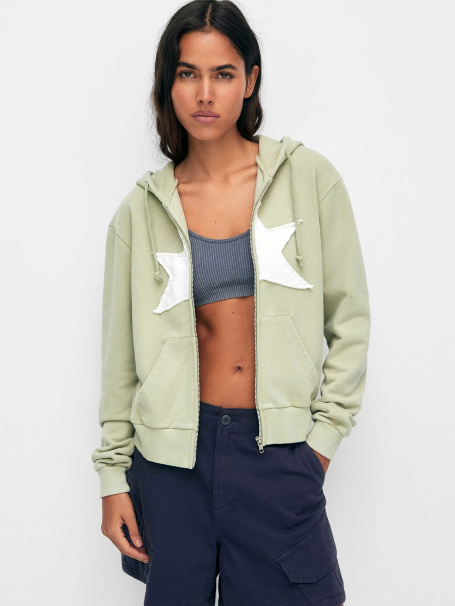 PULL & BEAR Sweatvesten Sweatvest Dames Appel 4 PULL & BEAR Sweatvesten Sweatvest Dames Appel - Afbeelding 2