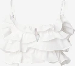 NLY By Nelly Spaghetti Tops Top Frill Dream Dames Wit