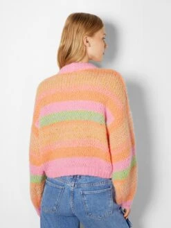 BERSHKA Fijngebreide Truien Trui Dames Pink -Dameskleding Verkoop Winkel fc3e7419cd6efc31bde658c56a41e127