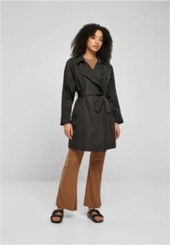 URBAN CLASSICS Trenchcoats Zomerjas Dames Zwart -Dameskleding Verkoop Winkel fe510711f3d395a5ea7d1faa683294b8